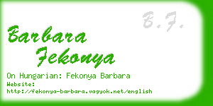 barbara fekonya business card